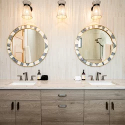 double sink and mirror vanity circular mirrors